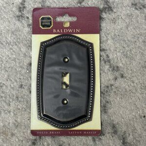 Baldwin Rope Switch Plate Cover Venetian Bronze Single Toggle Lot of 5 NEW